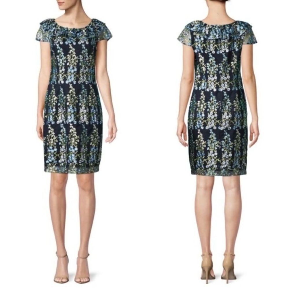 Karl Lagerfeld Paris Floral Embroidered Dress